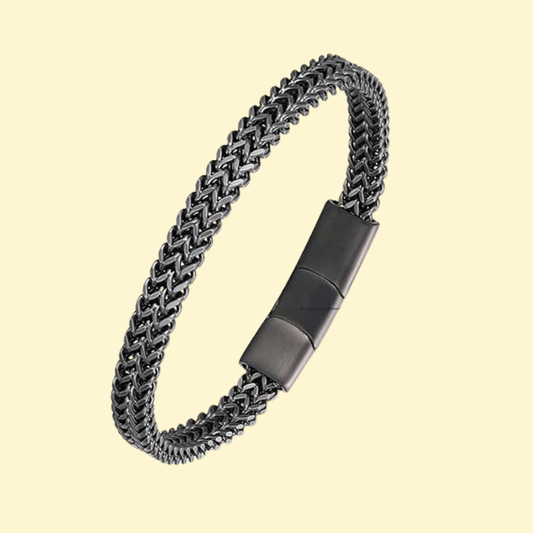 Caspar – Markantes Herrenarmband aus Edelstahl mit Flechtmuster