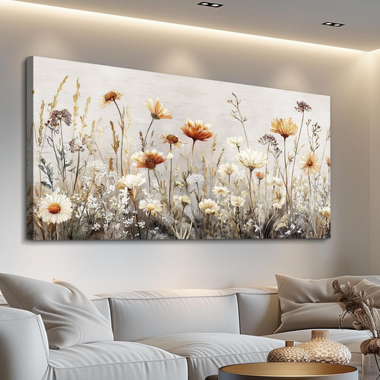 Svantje – Großformatiges Leinwandbild mit Wildblumen-Motiv