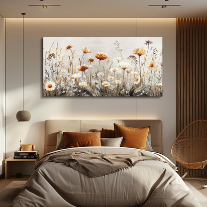 Svantje – Großformatiges Leinwandbild mit Wildblumen-Motiv