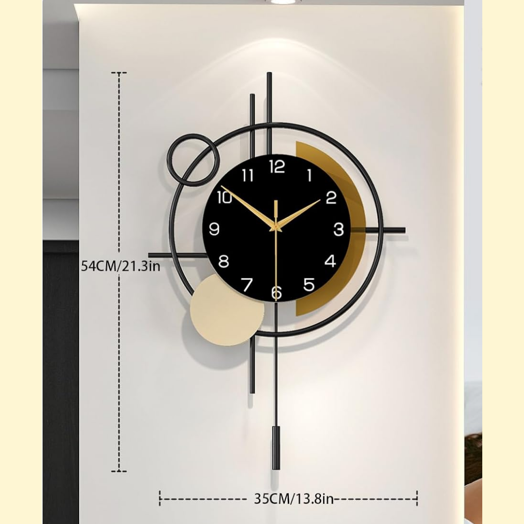 Jorin – Moderne, asymmetrische Designer-Wanduhr mit Pendel