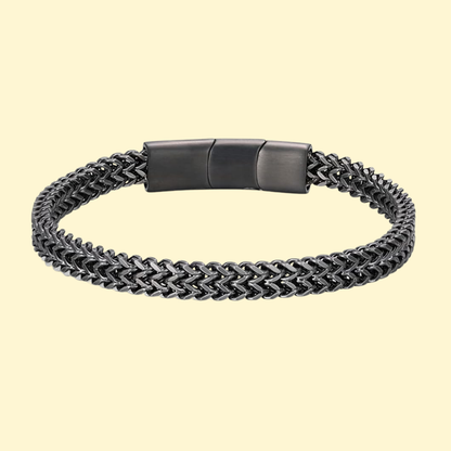Caspar – Markantes Herrenarmband aus Edelstahl mit Flechtmuster