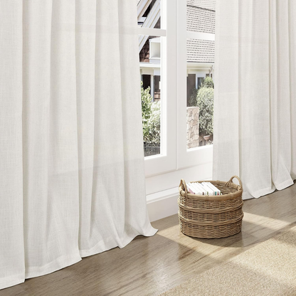 Elianora – Elegante, blickdichte Leinwand-Fenstervorhänge